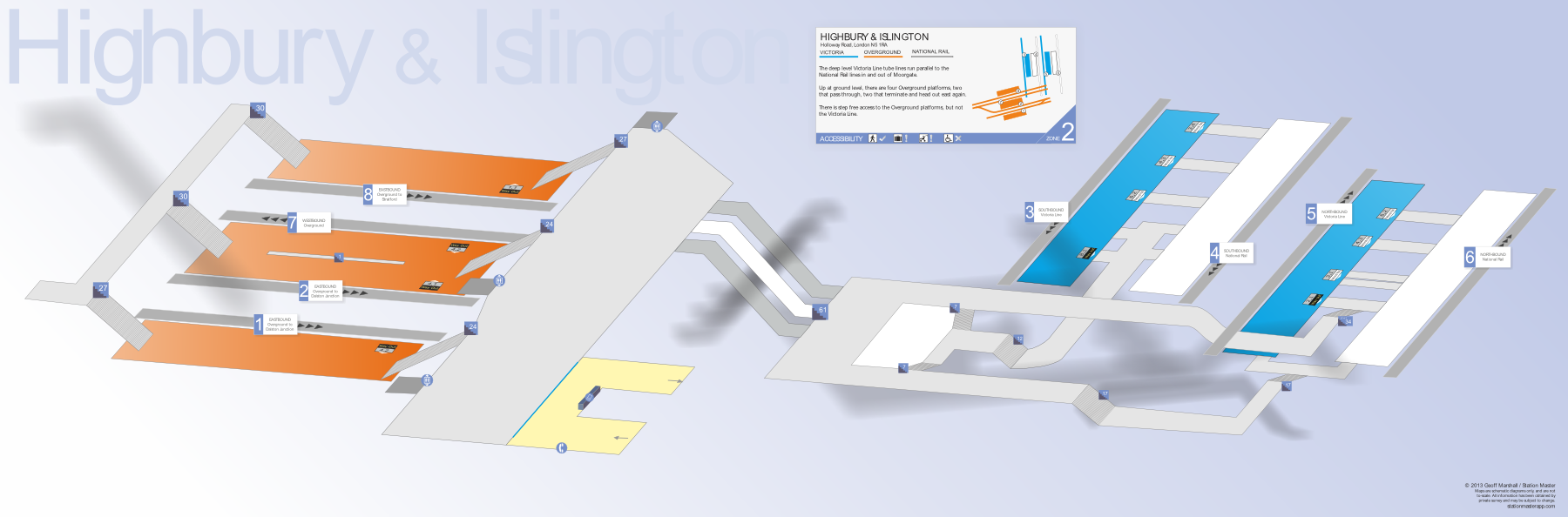 Diagram representation of station layout