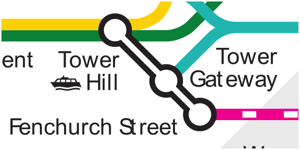 Official TfL map of Tower Hill stations
